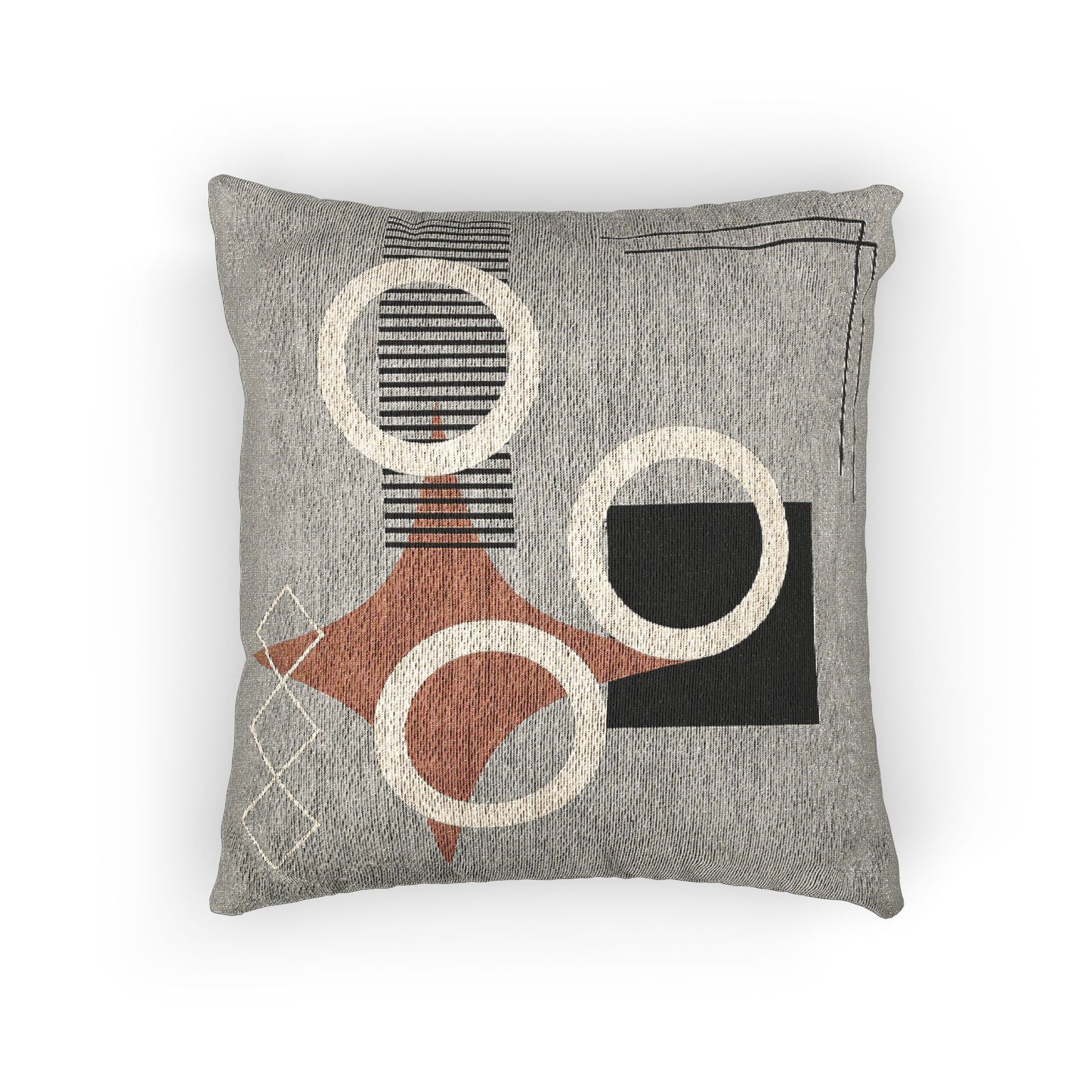 Stellar Geometry – Geometric Woven Throw Pillow