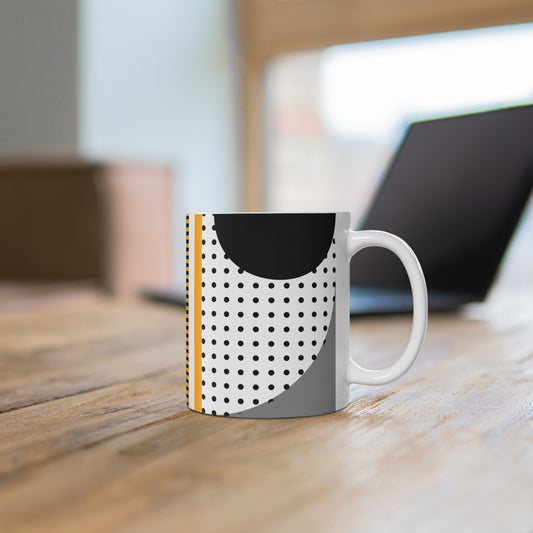 Signal & Shadow – Abstract Stripe Mug