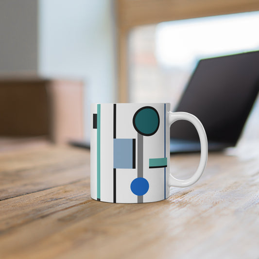 Modern Balance – Geometric Composition Ceramic Mug