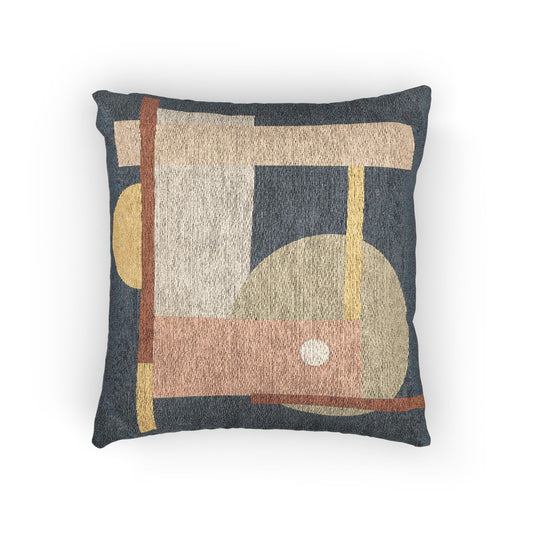 Intersect Throw Pillow – Earth & Citrus Geometry in Layered Motion