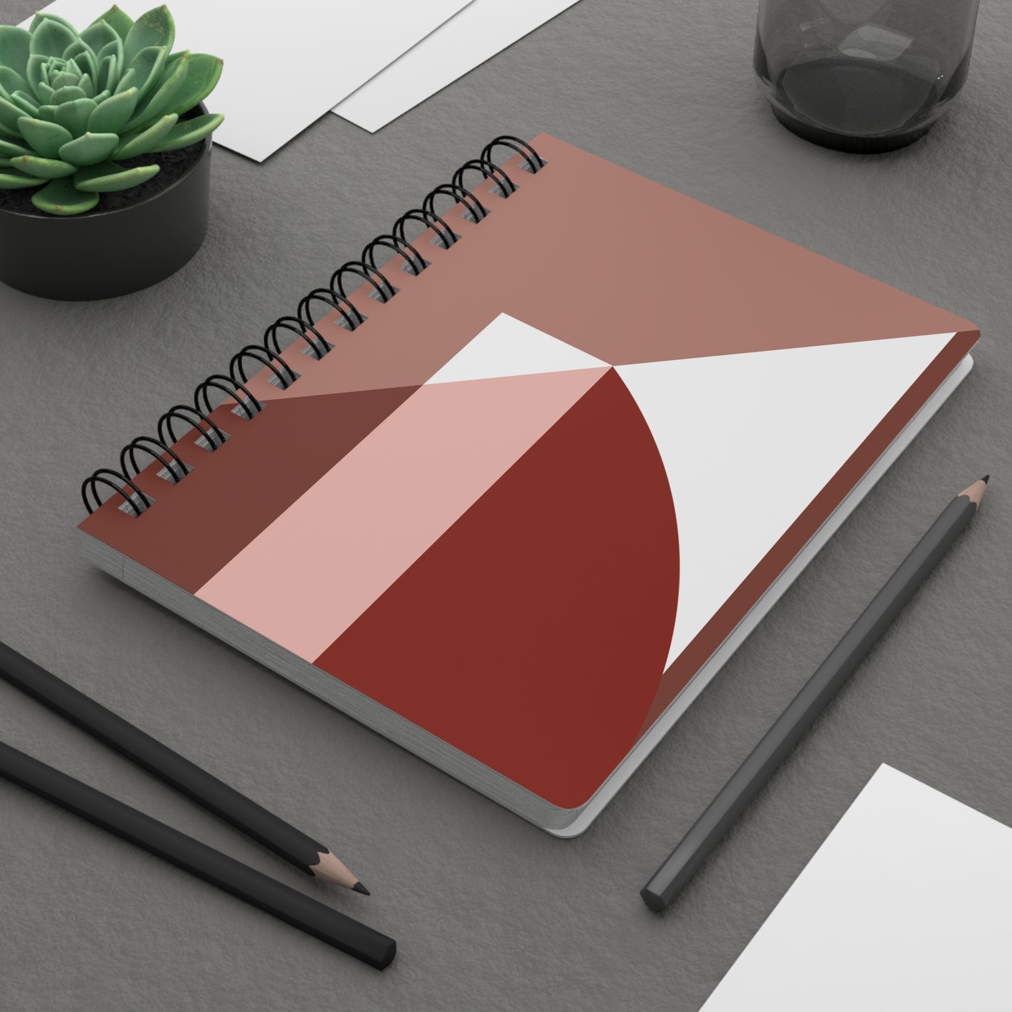 Abstract Architectural Study Notebook - Terracotta & Earth Tones | Stylish Notebook for Creative Writing, Sketching, Gift for Artists, Minimalist Stationery