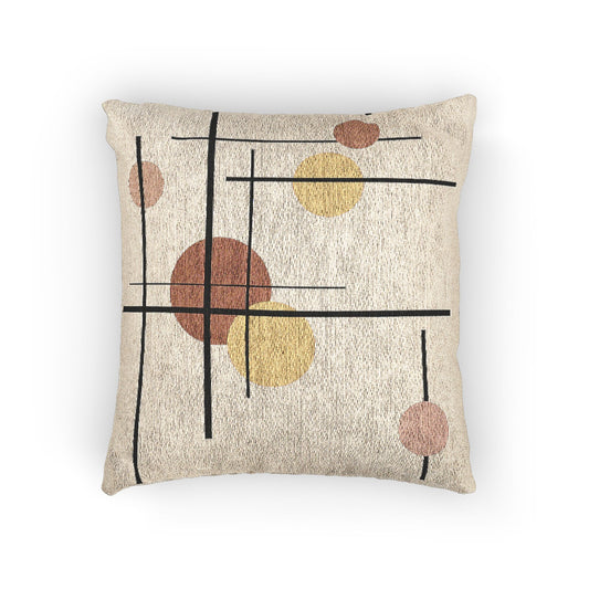 Modern Bauhaus Grid Throw Pillow – Minimalist Abstract Accent