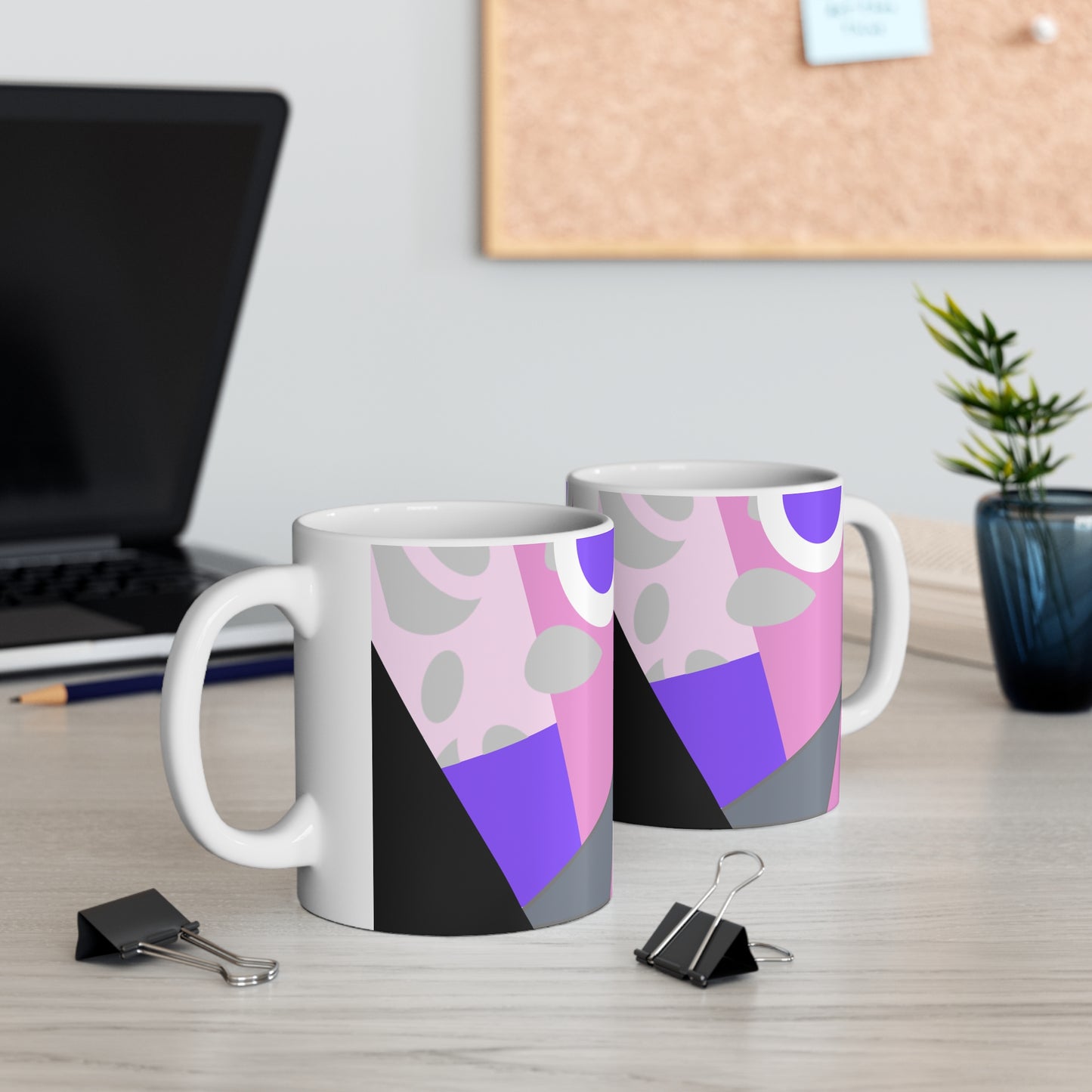 Visual Pulse – Abstract Geometry Ceramic Mug