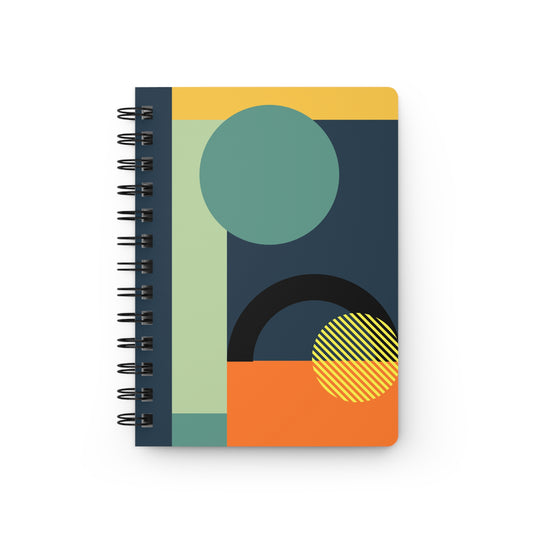 Orbit & Form: Modern Geometric Spiral Notebook