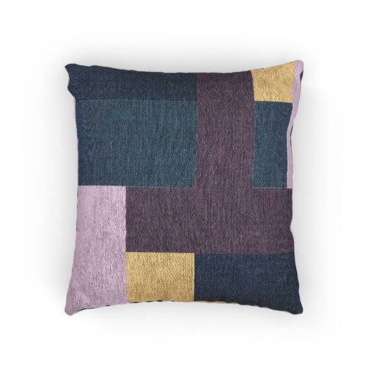 Artsy Geometric Patchwork Throw Pillow – Modern Studio Accent