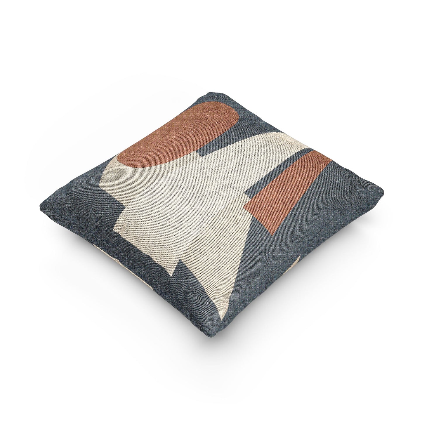 Sculptural Balance Throw Pillow – Abstract Shapes in Earthy Tones