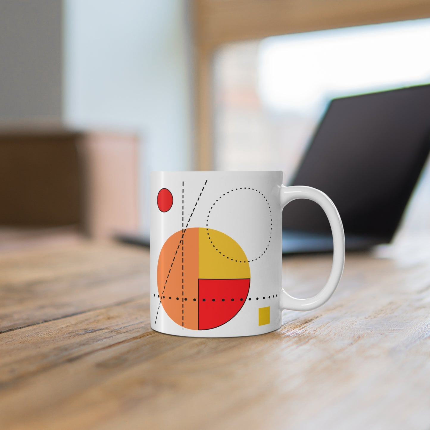 Abstract Geometric Shapes Mug – Modern Design in Bold Colors