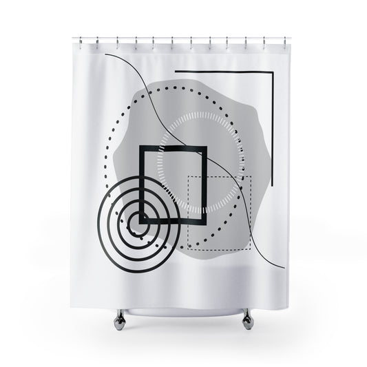 Elegant Geometric Shower Curtain – Modern Bath Decor