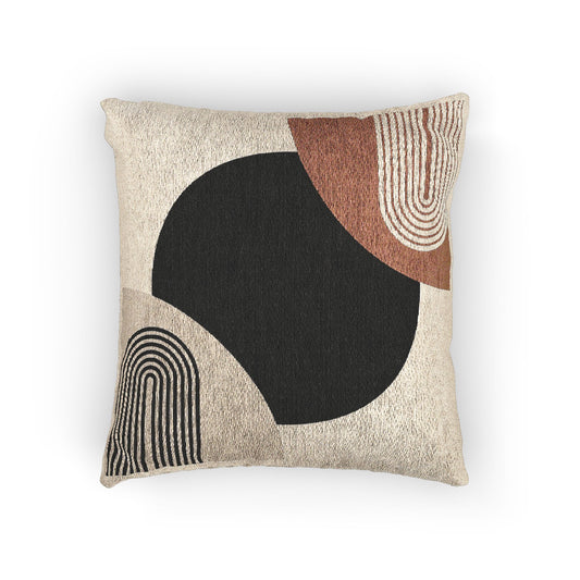 Dual Harmony – Geometric Woven Throw Pillow