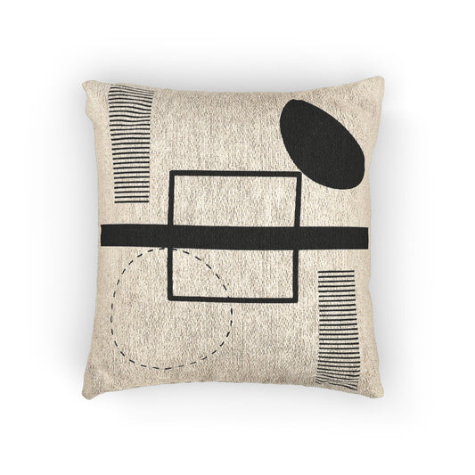 Modern Balance – Geometric Woven Throw Pillow