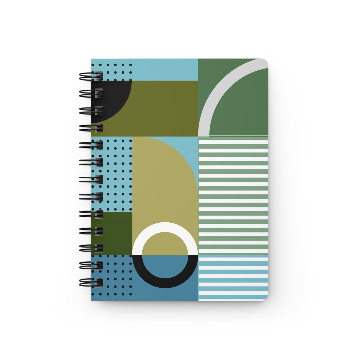 The Geometric Pulse: Pattern-Block Spiral Notebook