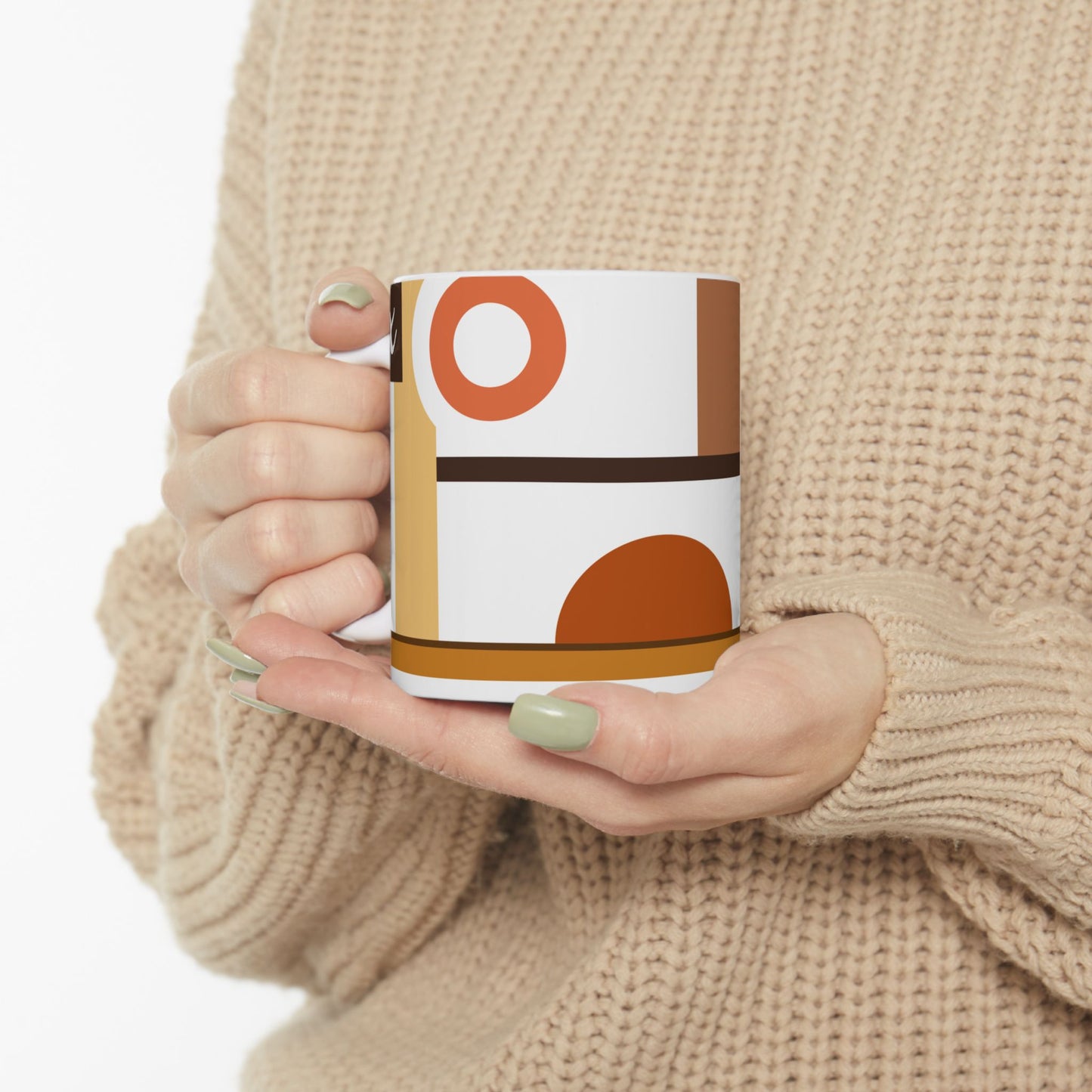 "X" Component: Bauhaus Edition – Structural Monogram Ceramic Mug | 11 oz Mug