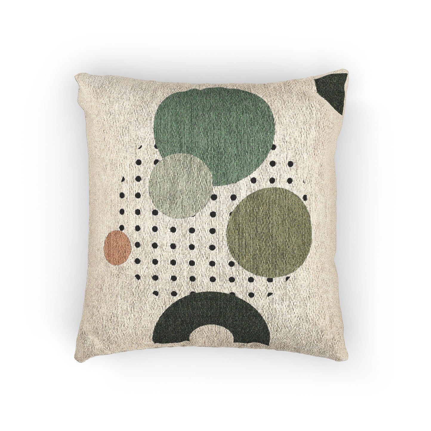 Orbital Harmony Throw Pillow – A Study in Shape and Contrast