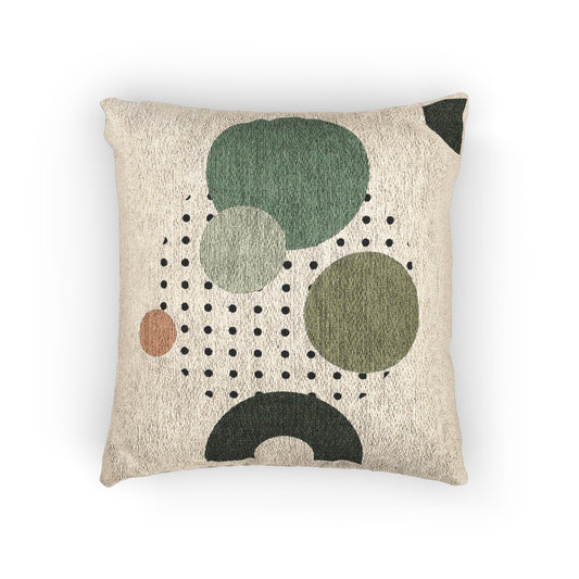 Orbital Harmony Throw Pillow – A Study in Shape and Contrast