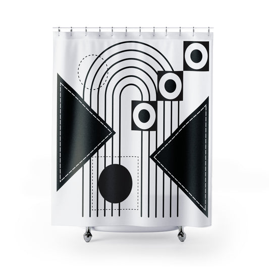 Abstract Geometric Shower Curtain