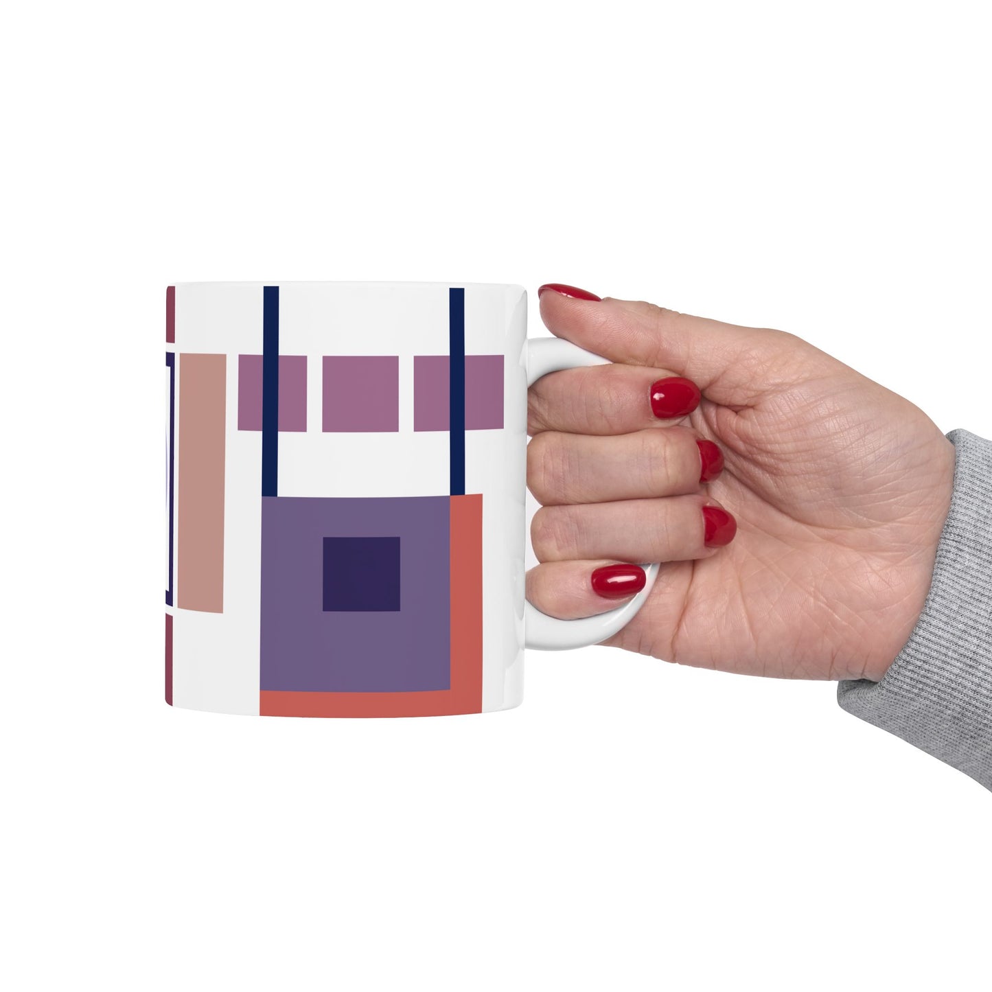 Purple Blocks & Cozy Coffee Mug | 11 oz Mug
