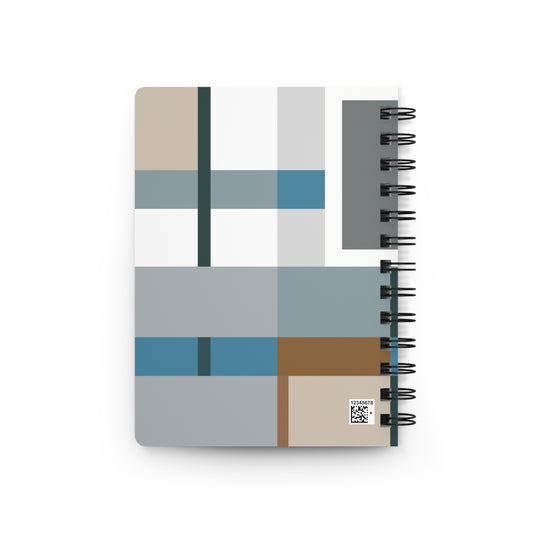 Modern Geometric Abstract Spiral Notebook