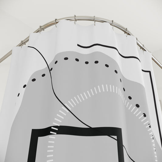 Elegant Geometric Shower Curtain – Modern Bath Decor