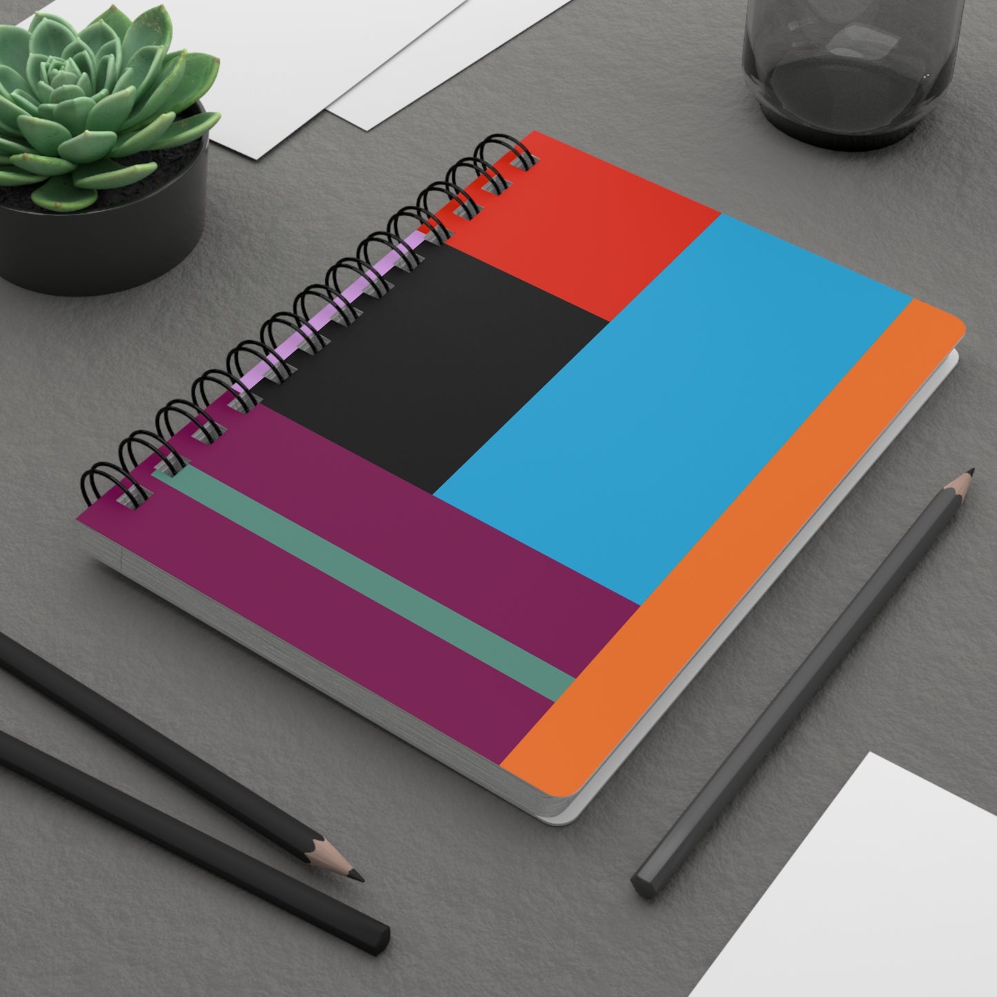 Color Block Spectrum Notebook – Abstract Geometry in Rainbow Tones