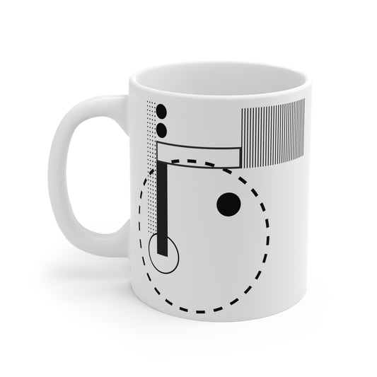 Corner Form Mug | 11oz Ceramic Coffee Mug | Minimalist Architectural Geometry