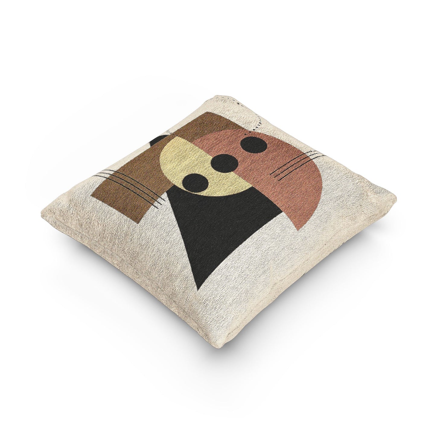 Modular Totem Throw Pillow – Earth Tones & Symbolic Geometry