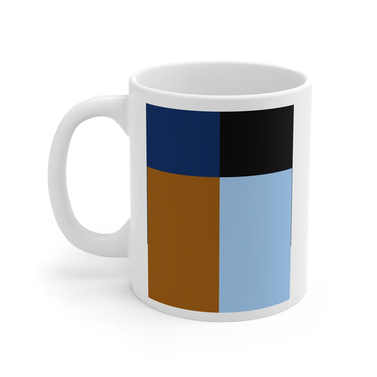 Color Block Mug | 11oz Ceramic Mug | Modern Architectural Minimalist Design