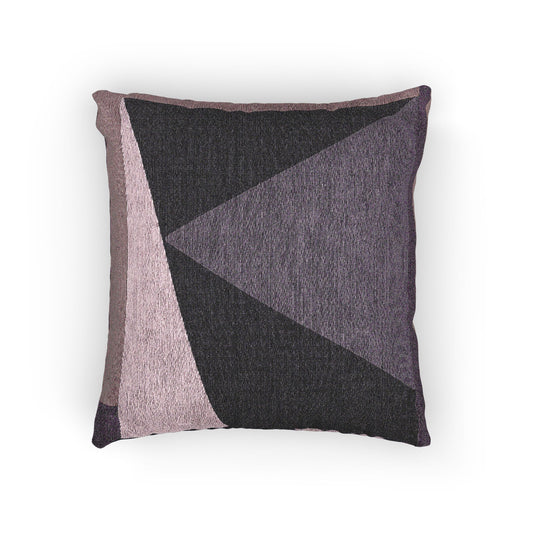 Modern Geometric Tri-Block Throw Pillow – Gray & Pink Accent Cushion