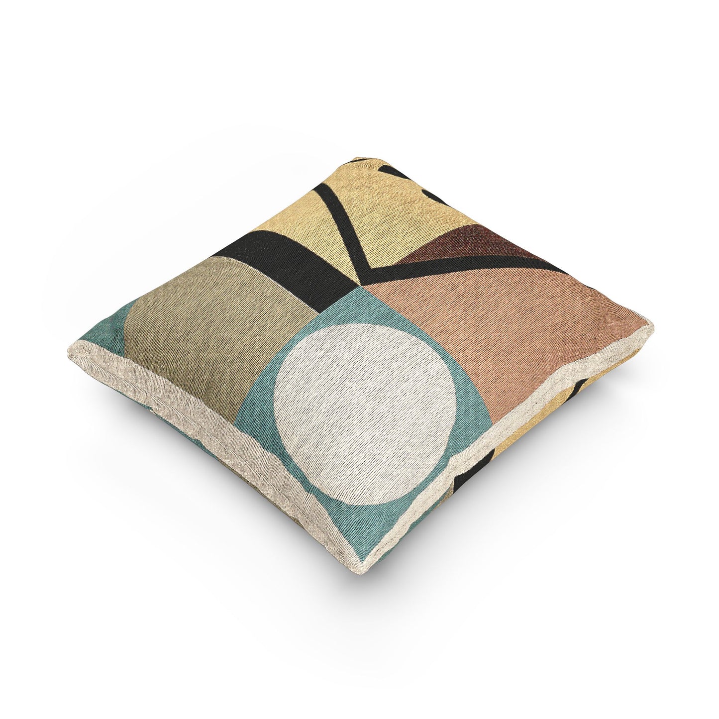 Geometric Fusion Throw Pillow – Earth Tones & Bold Shapes