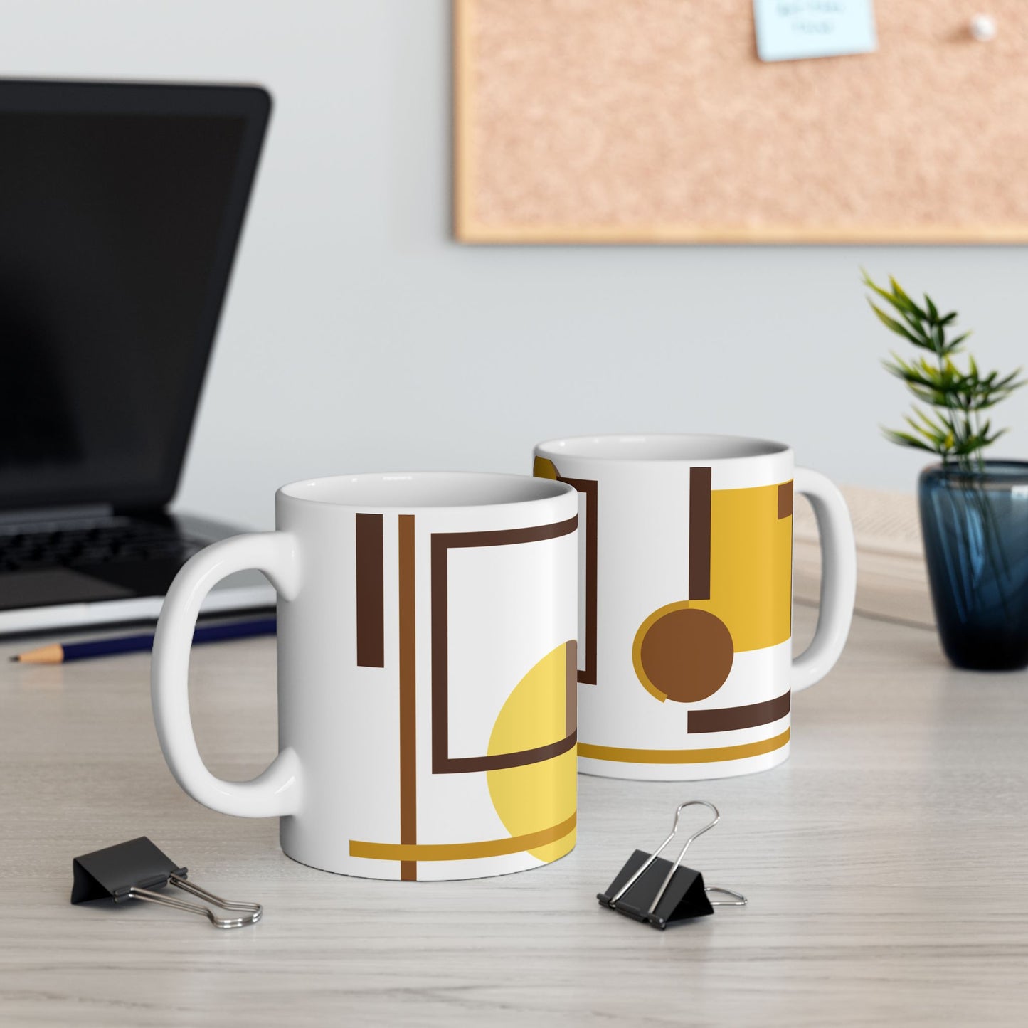 Golden Circle & Linework Coffee Mug | 11 oz Mug