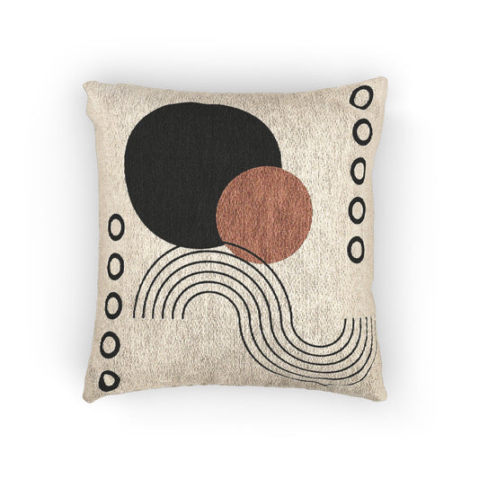 Orbital Balance – Geometric Woven Throw Pillow