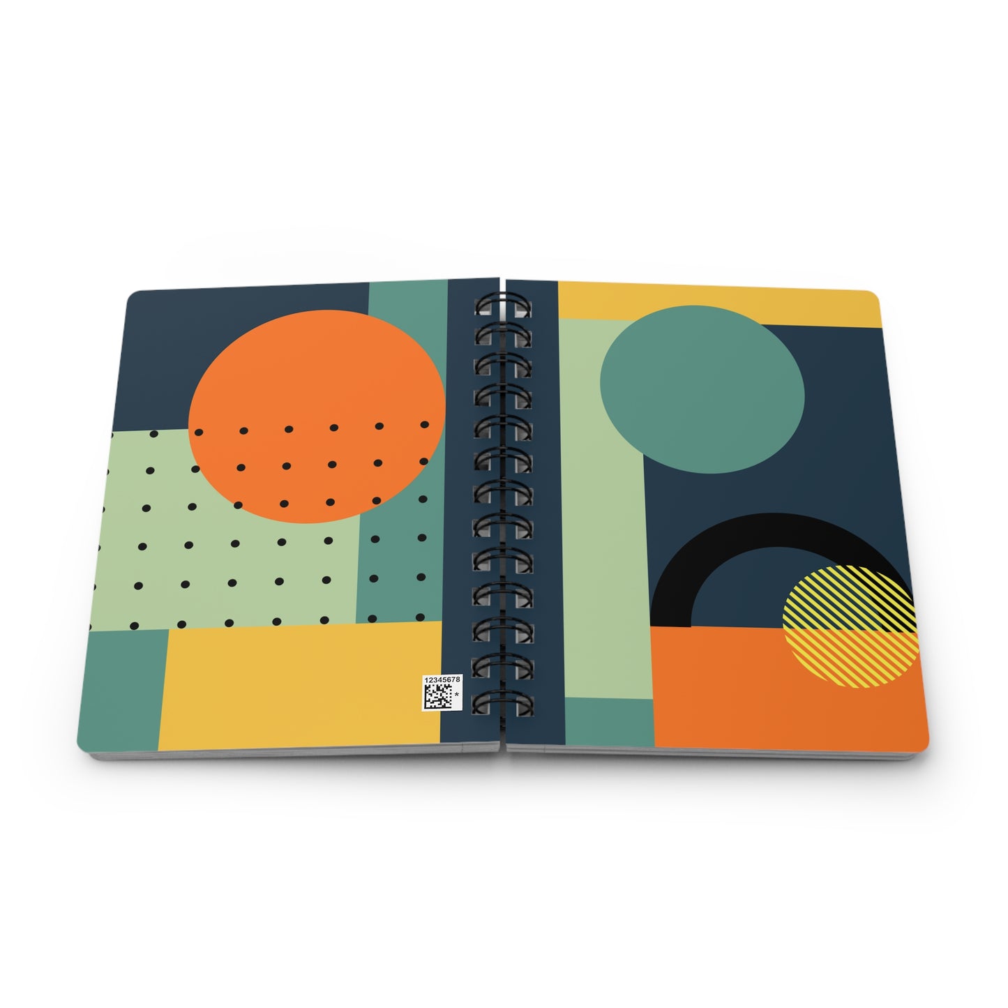 Orbit & Form: Modern Geometric Spiral Notebook
