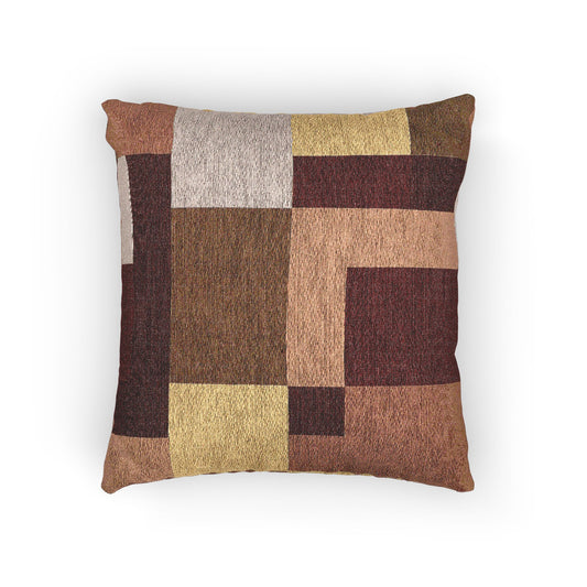 Warm Block Fusion Throw Pillow