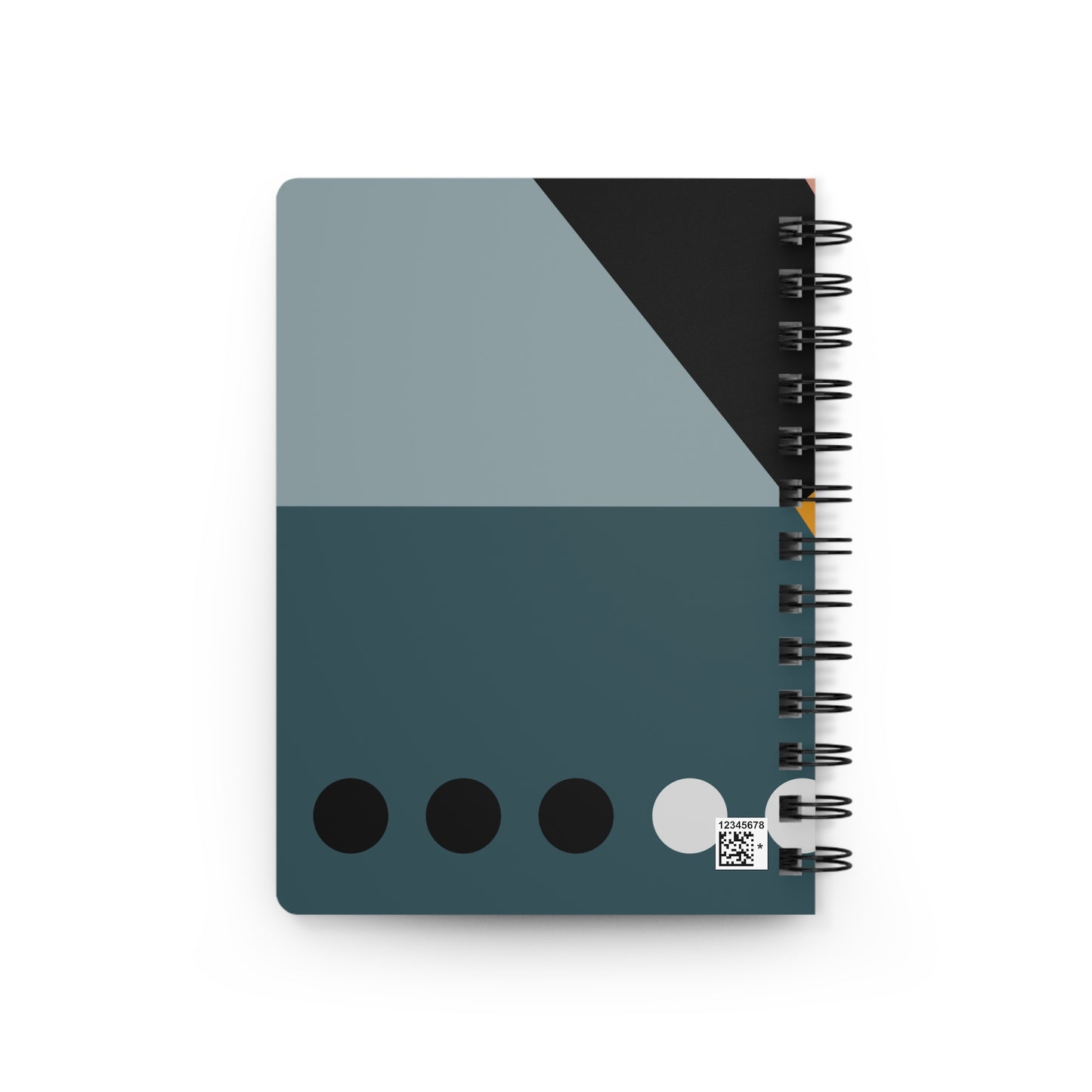 Modern Geometric Spiral Bound Journal | Stylish Notebook for Creative Writing, Sketching, Gift for Artists, Minimalist Stationery