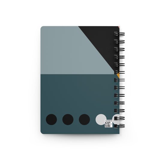 Modern Geometric Spiral Bound Journal | Stylish Notebook for Creative Writing, Sketching, Gift for Artists, Minimalist Stationery