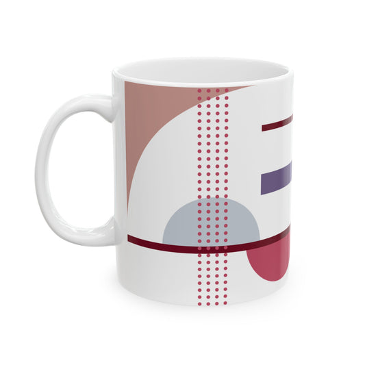 Arc & Dotted Lines Abstract Coffee Mug | 11 oz Mug