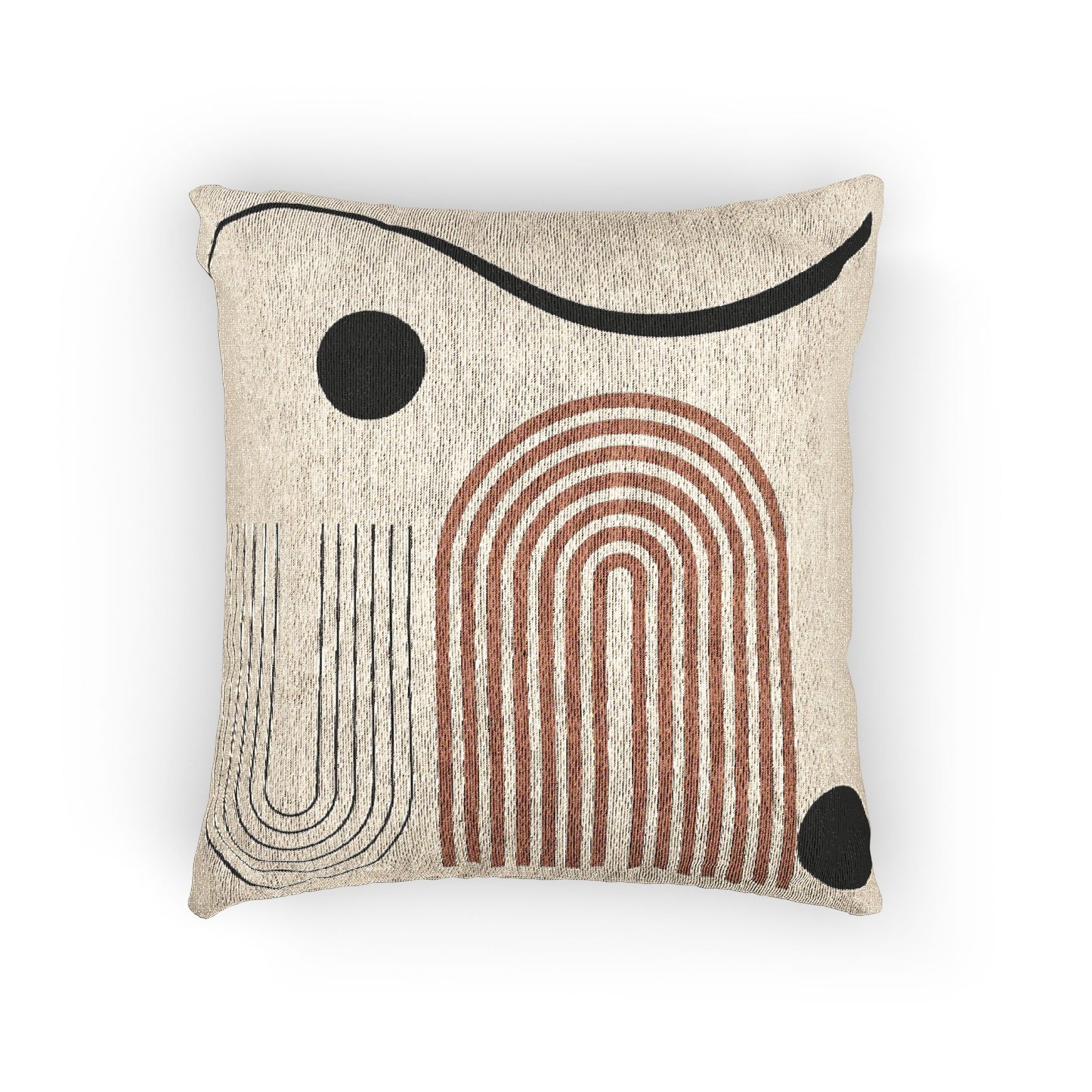 Boho Abstract Woven Pillow - Modern Decorative Cushion for Cozy Living Spaces