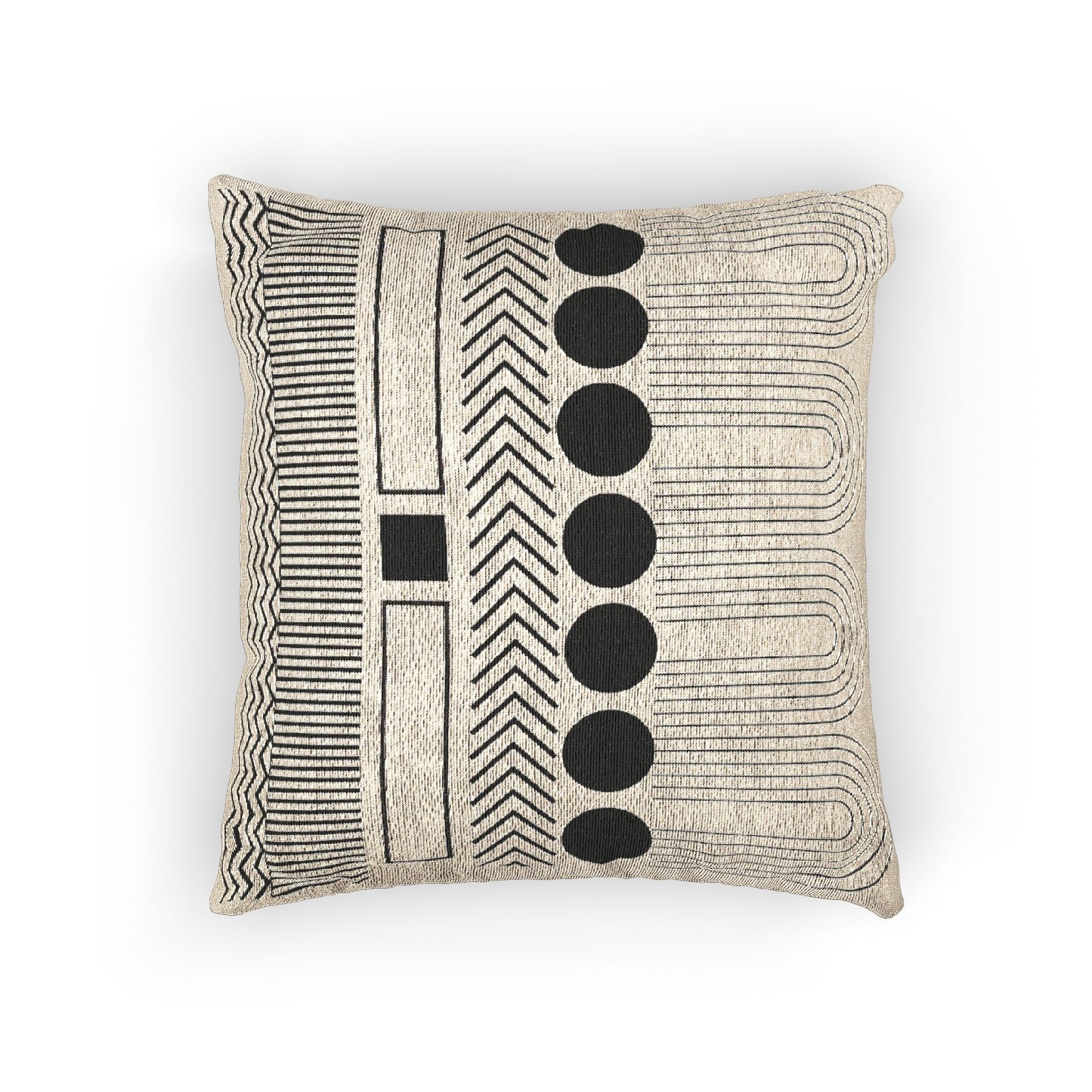 Linear Luxe – Geometric Woven Throw Pillow
