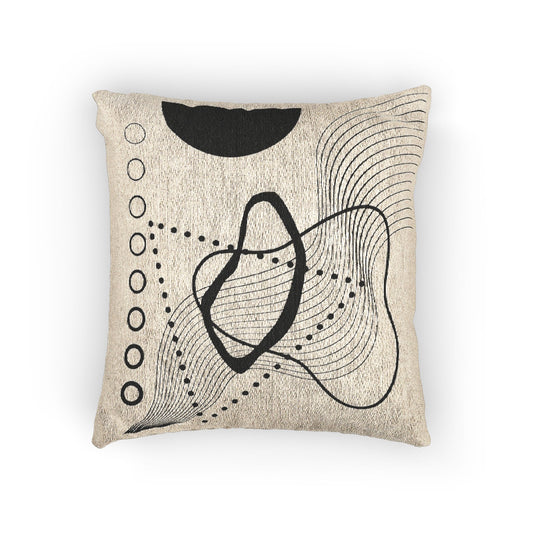 Dotted Geometry – Geometric Woven Throw Pillow