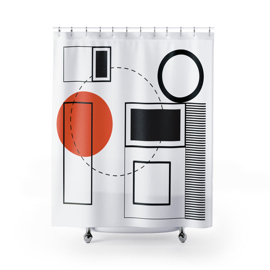 Modern Abstract Geometry – Shower Curtain