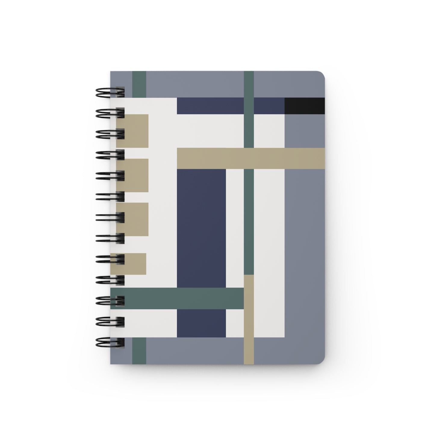 Muted Blocks & Lines Spiral Notebook
