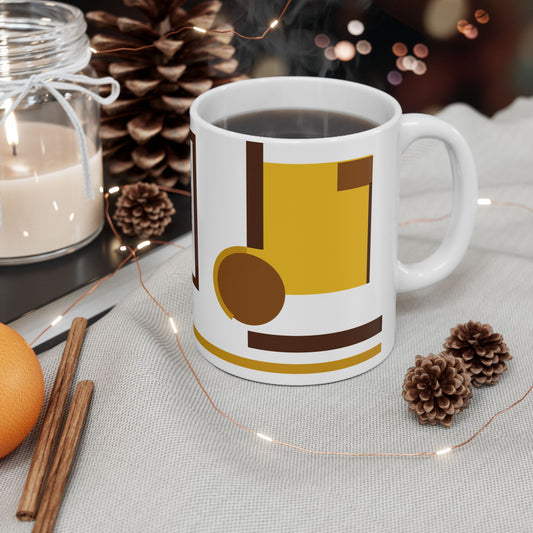 Golden Circle & Linework Coffee Mug | 11 oz Mug