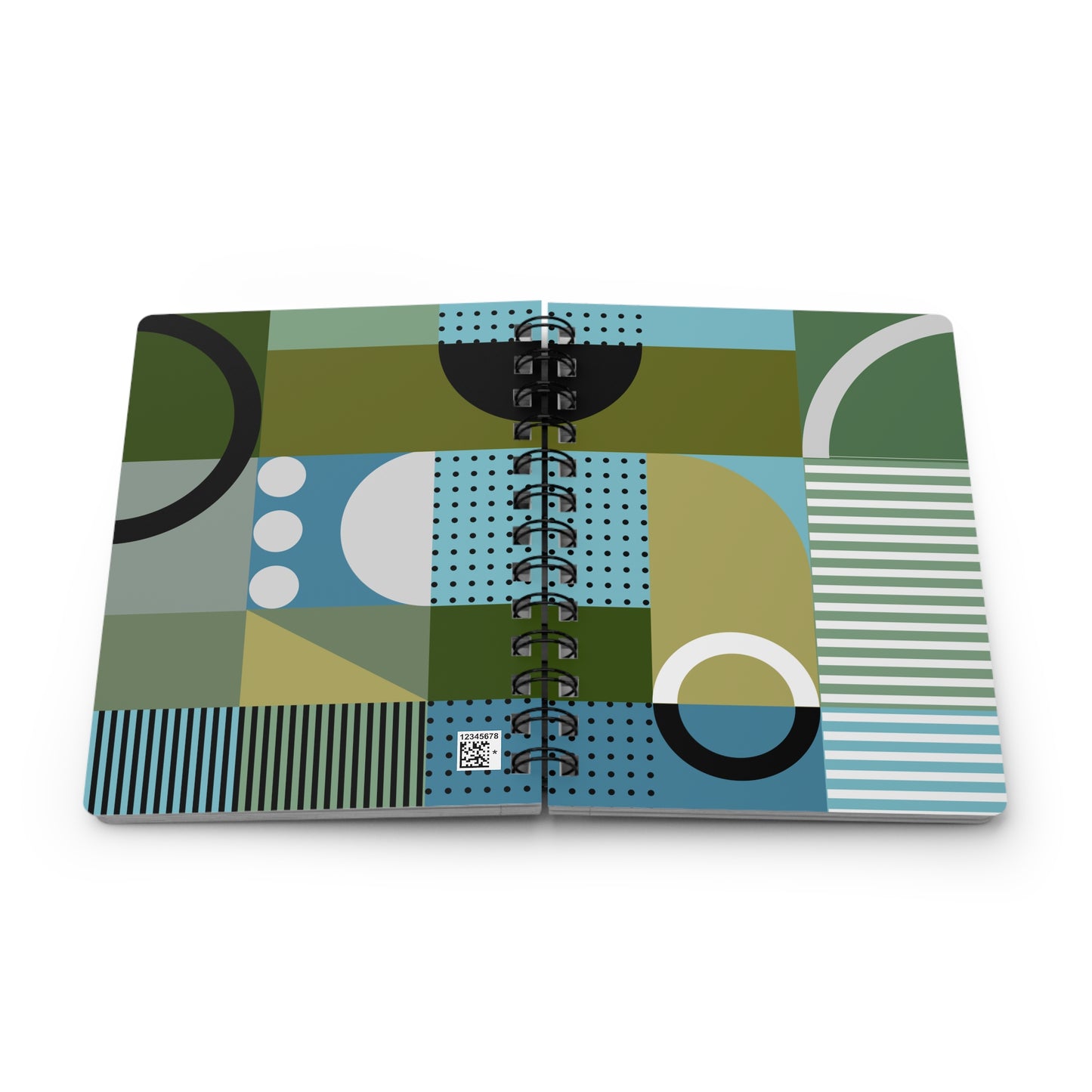The Geometric Pulse: Pattern-Block Spiral Notebook