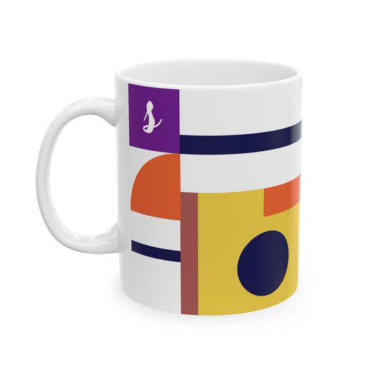 "S" Modular Composition – Bauhaus Abstract Monogram Mug | 11 oz Mug