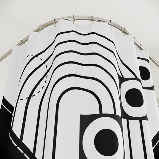 Abstract Geometric Shower Curtain