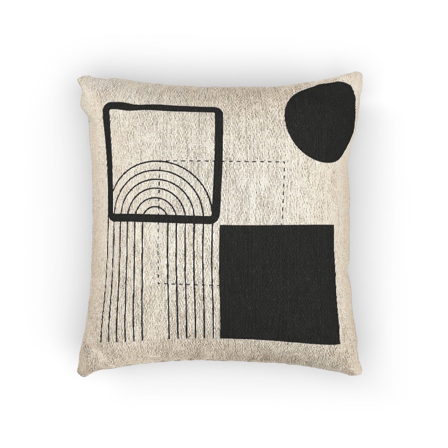 Abstract Minimalism – Geometric Woven Throw Pillow