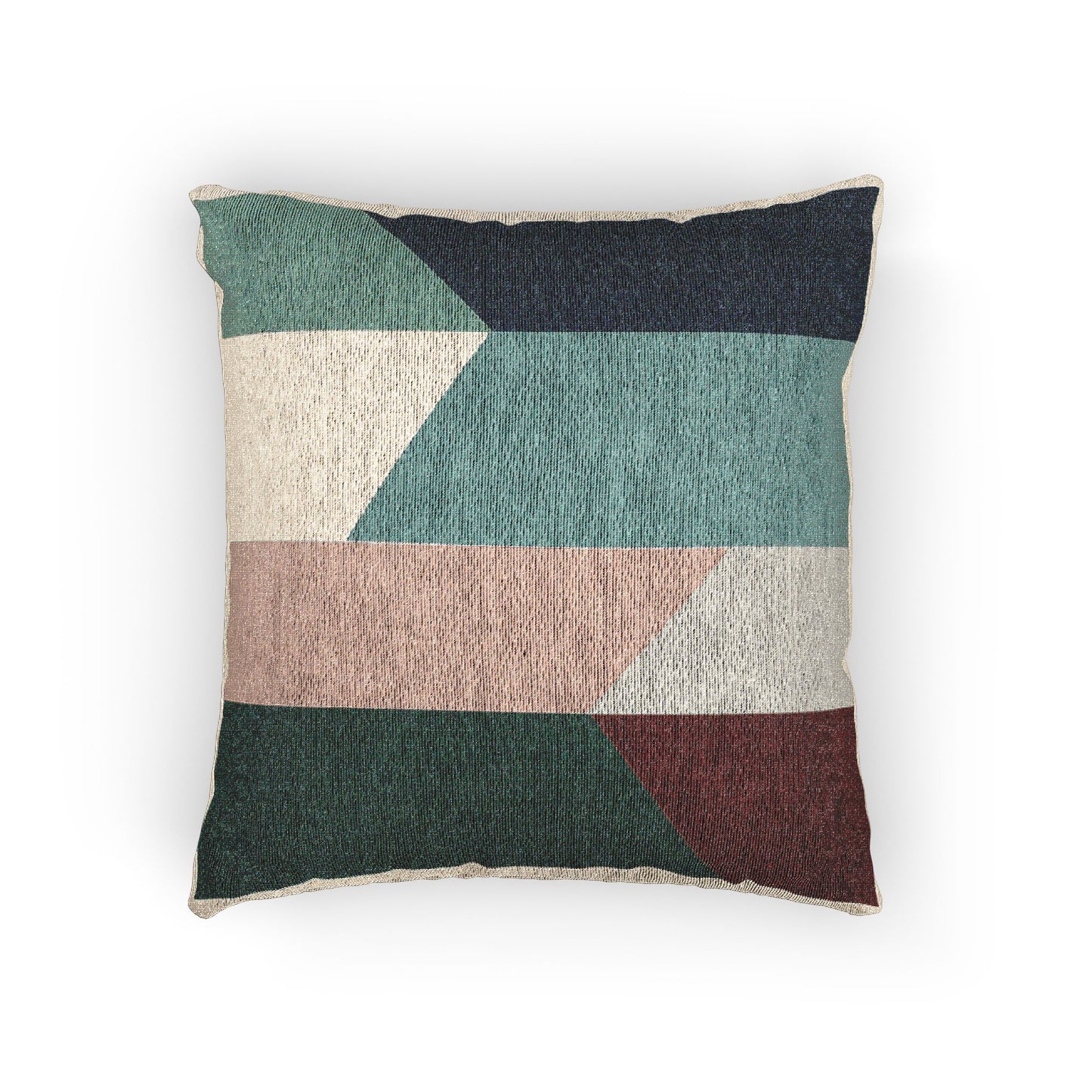 Color Grid Throw Pillow – Muted & Bold Geometry in Eight Blocks