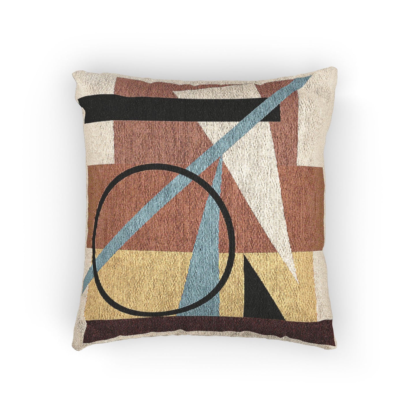 Shard & Signal Throw Pillow – Bold Geometry in Earth & Electric Tones