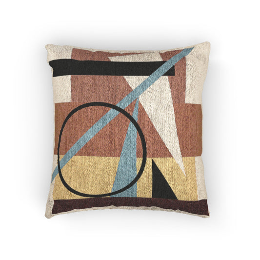Shard & Signal Throw Pillow – Bold Geometry in Earth & Electric Tones