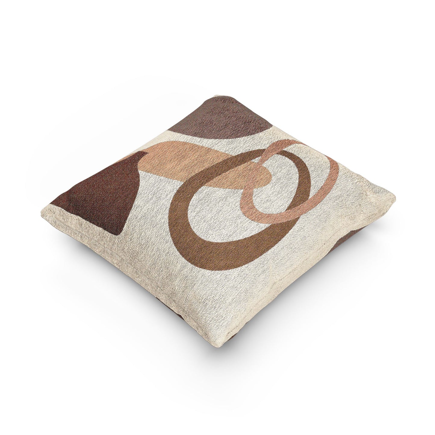 Abstract Form Throw Pillow – Warm Tones & Organic Shapes