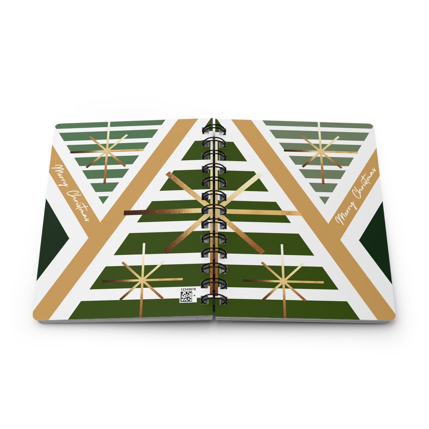 Modern Christmas Elegance Spiral Notebook